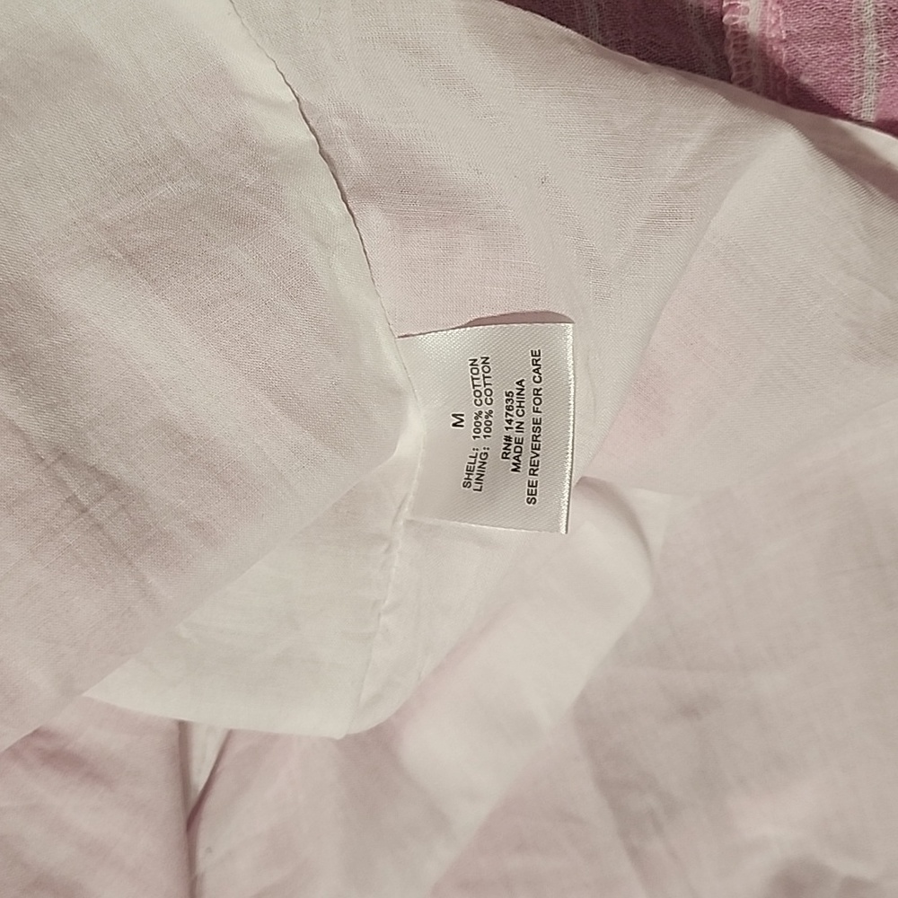 Romeo & Juliet Couture Pink & White Tiered Smocked Dress Sz M - Picture 5 of 5